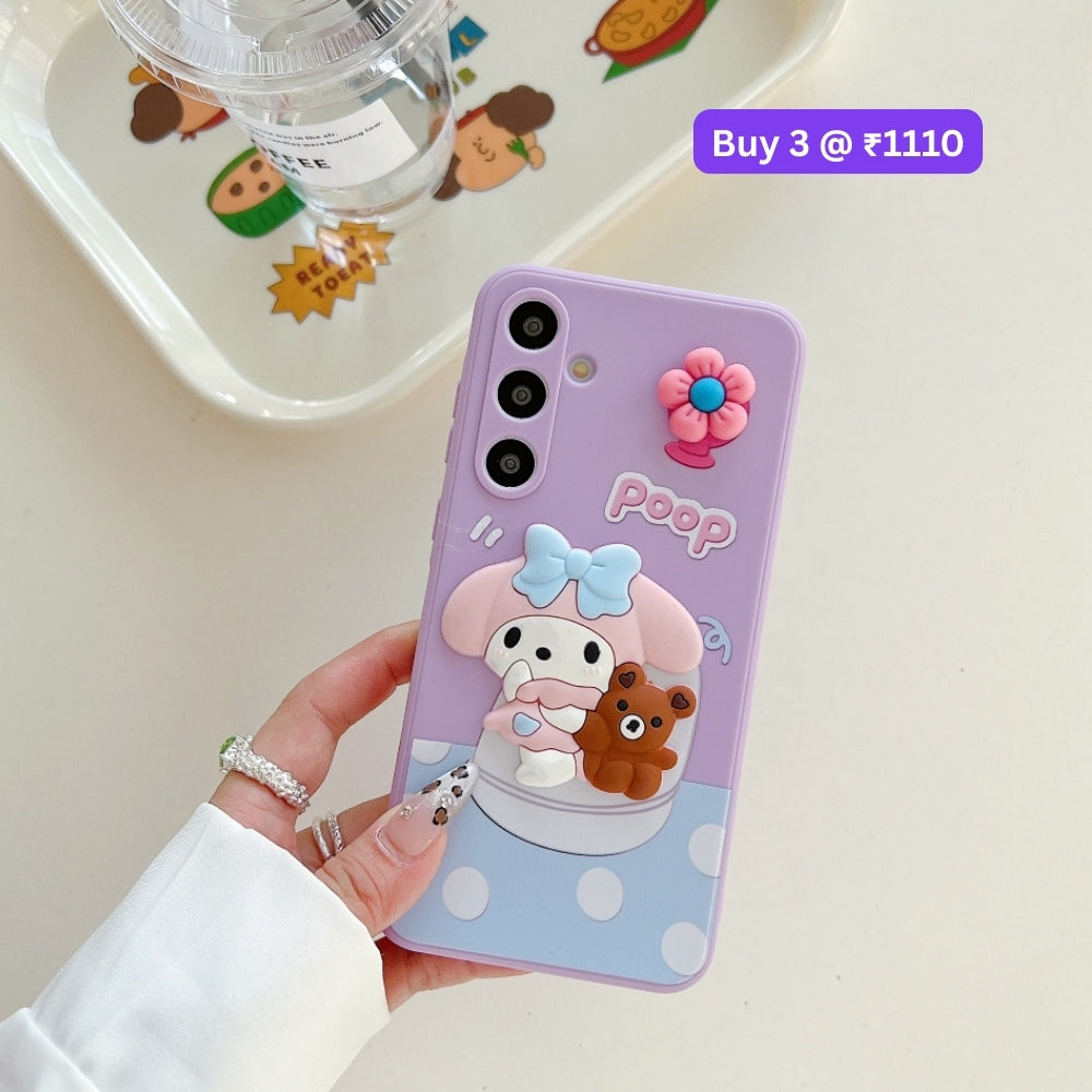 3D Spin Flower Silicone Soft Phone Case - Oppo Reno 11 Pro(5G)
