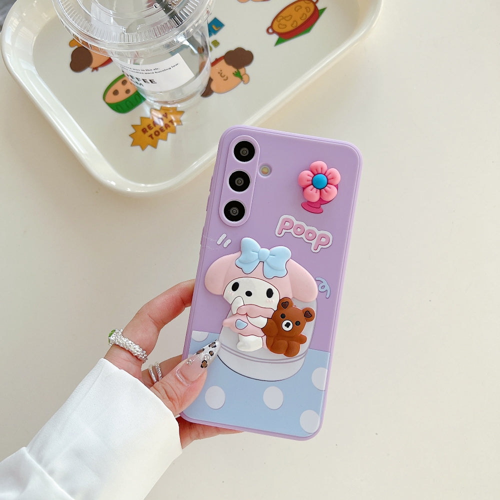 3D Spin Flower Silicone Soft Phone Case - Samsung M35(5G)