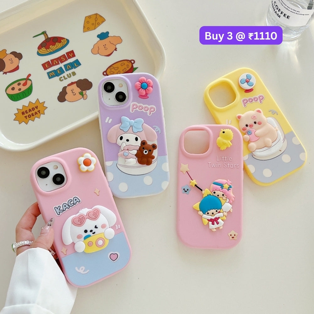 3D Spin Flower Silicone Soft Phone Case - Oppo Reno 11 Pro(5G)