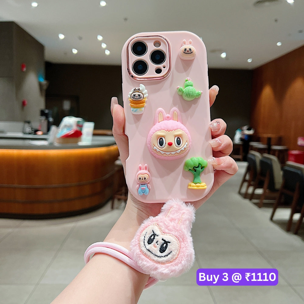 3D Toy Silicone Metal with Wrist Band Phone Case - Realme 12 Pro Plus