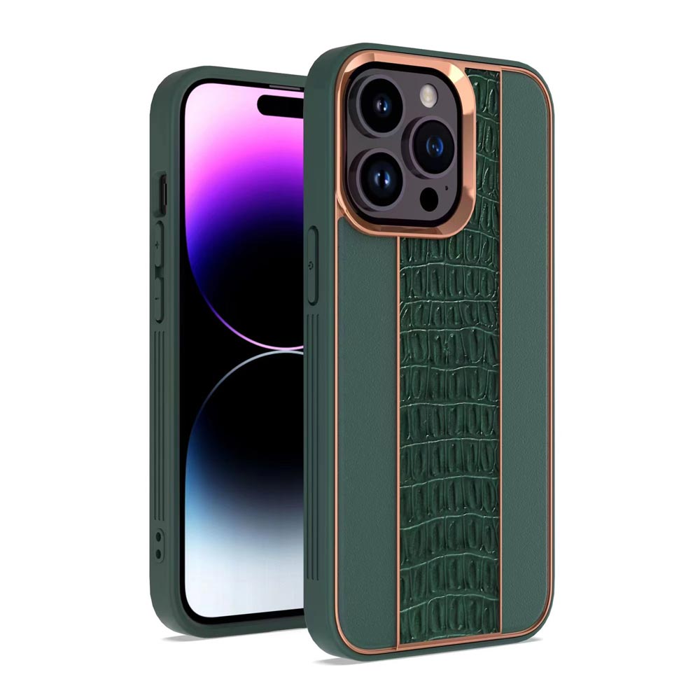 Luxury Edition Premium Leather Case with Metal Camera Ring - iPhone 11