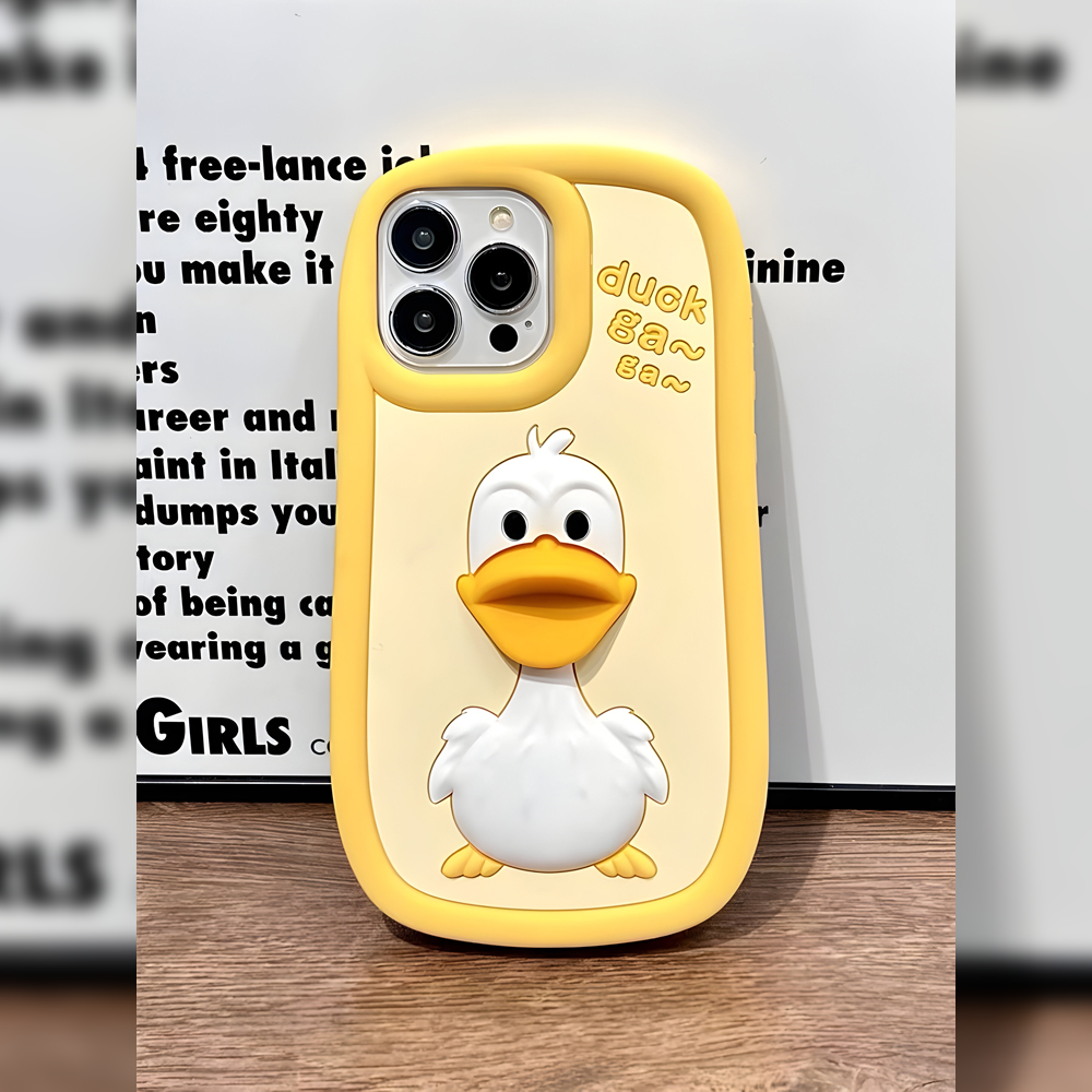 3D Duck Silicone Soft Protective Phone Case - iPhone 13 Pro Max