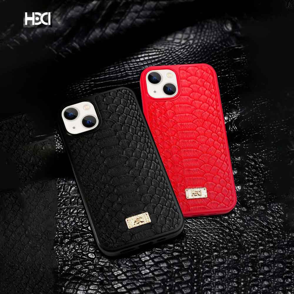 Artificial Alligator 3D Skin Plating Shockproof PU Leather Case - iPhone 13