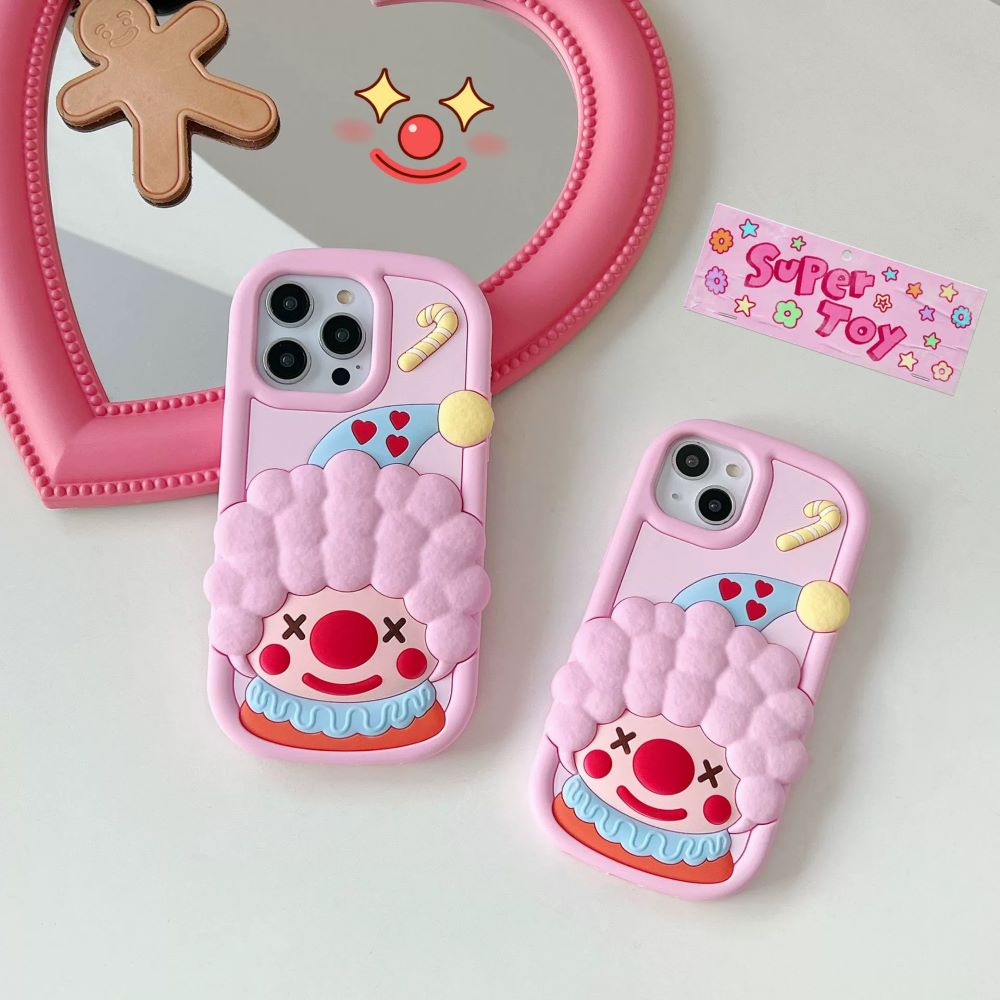 Cute 3D Joker Shockproof Silicone Cover - iPhone 15 Pro Max