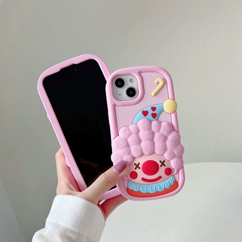 Cute 3D Joker Shockproof Silicone Cover - iPhone 15 Pro Max