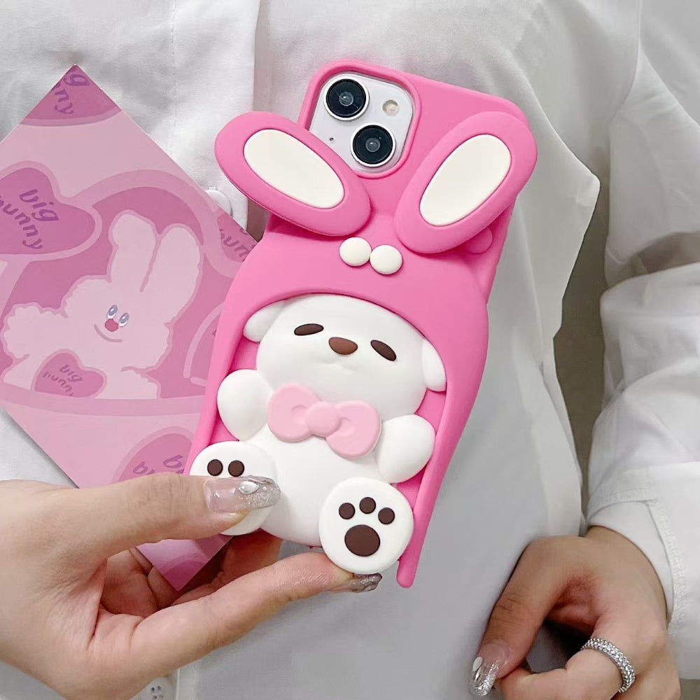 Anti-Slip Bunny TPU (Soft) Silicone Phone Case - iPhone 15