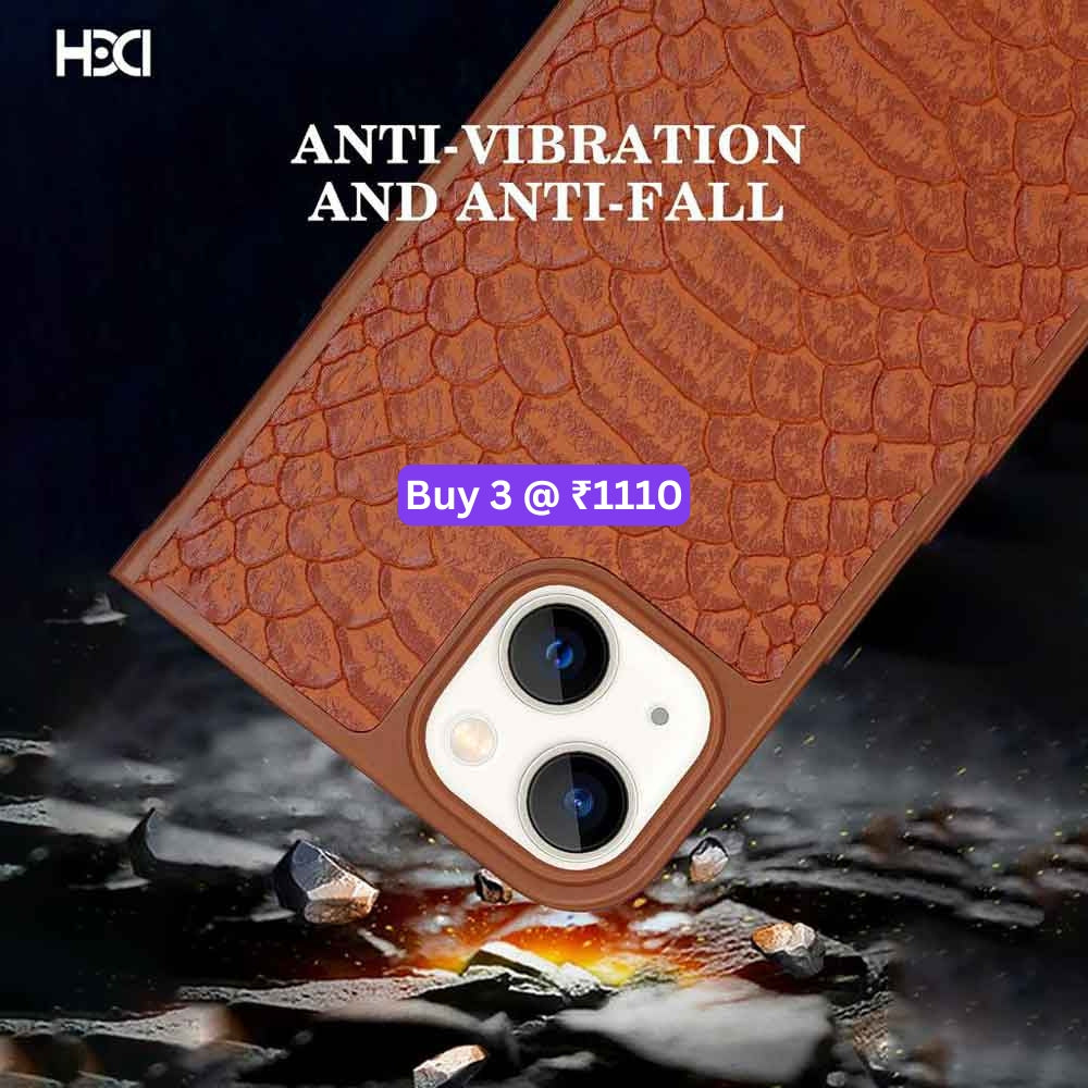 Artificial Alligator 3D Skin Plating Shockproof PU Leather Case - iPhone 13 Pro