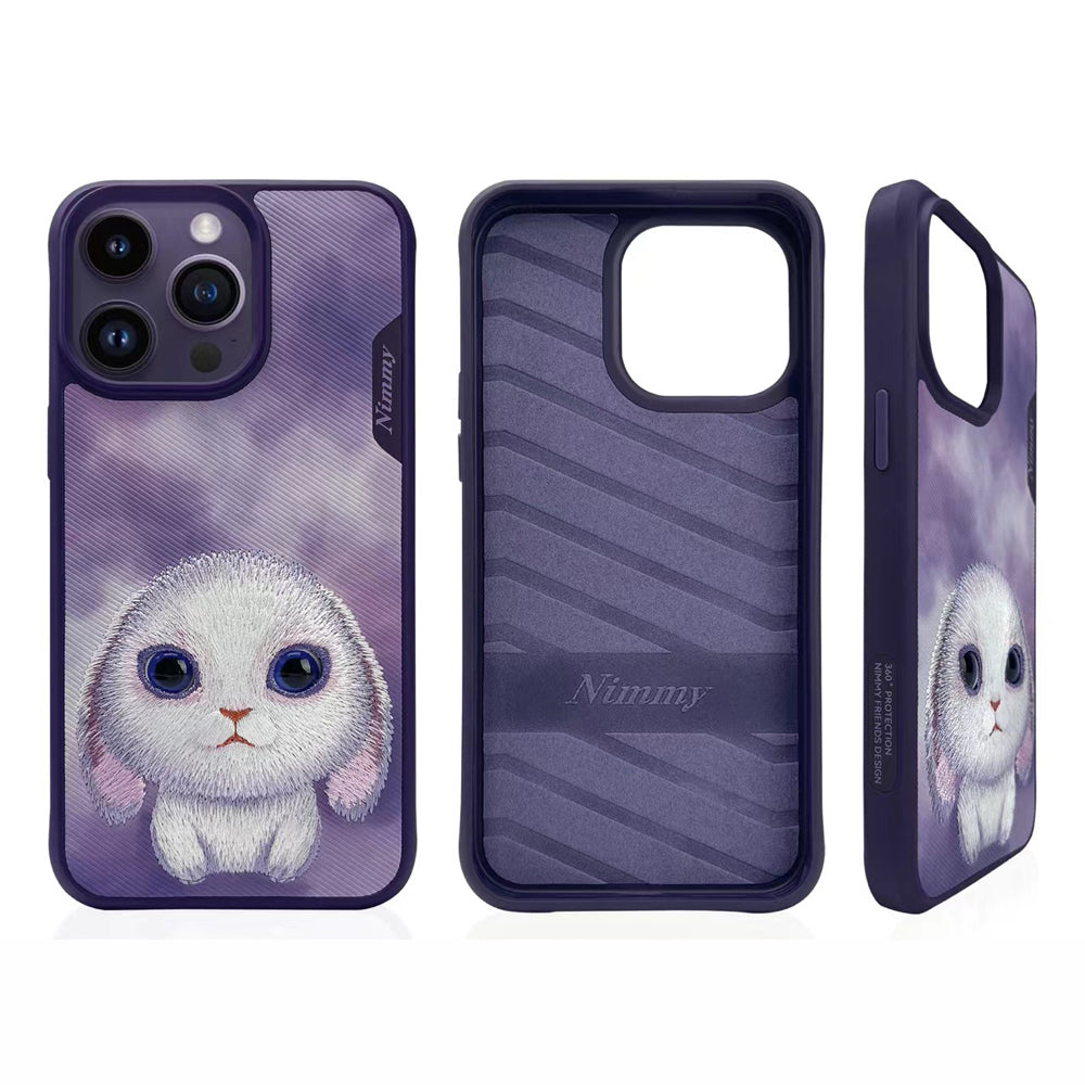 Nimmy Big Eye Pet Series 3D Embroidery Anti-Slip PC (Hard) Phone Case - iPhone 15 Pro Max