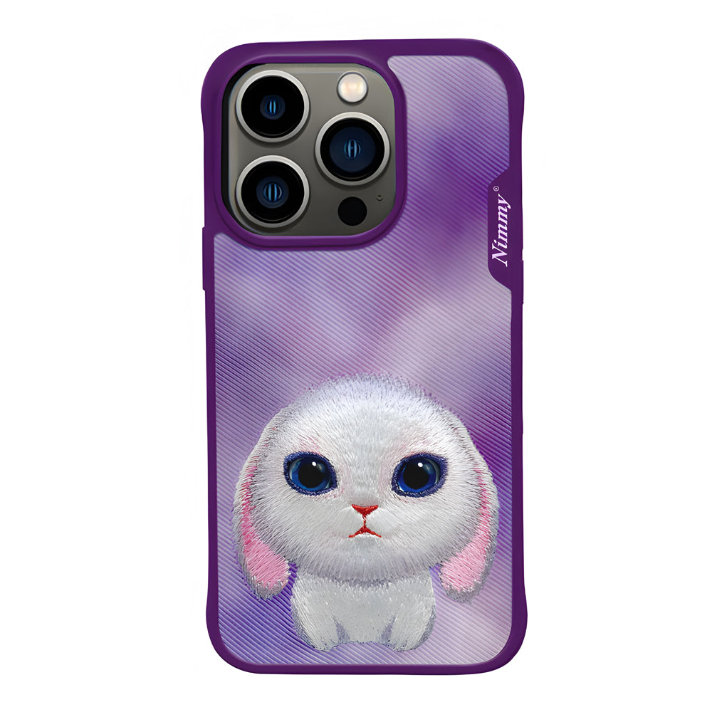 Nimmy Big Eye Pet Series 3D Embroidery Anti-Slip PC (Hard) Phone Case - iPhone 15 Pro Max