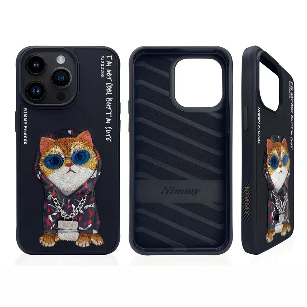 Nimmy Bull Dog Shockproof Embroidery Phone Case - iPhone 15 Pro Max