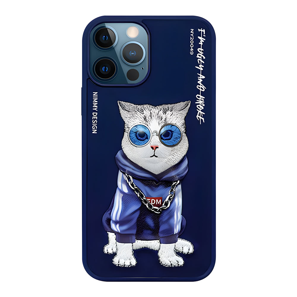 Nimmy Bull Dog Shockproof Embroidery Phone Case - iPhone 15 Pro Max