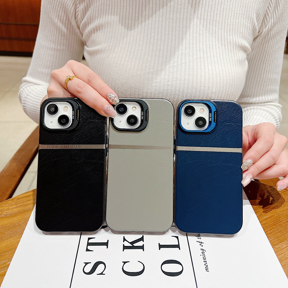 Bracket Kickstand TPU (Soft) | PC (Hard) Phone Case - iPhone 15 Plus