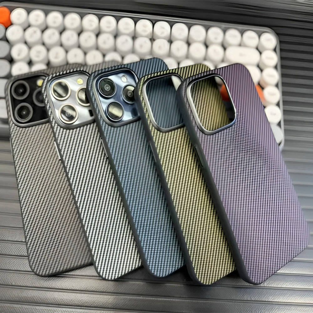 Ultra Thin Carbon Fiber Texture Matte Magsafe Phone Case - iPhone 15