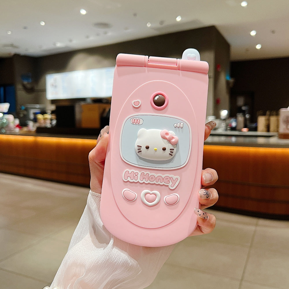 Cat Flip Mirror Anti-Slip Scratch Resistant TPU (Soft) Phone Case - iPhone 16 Plus