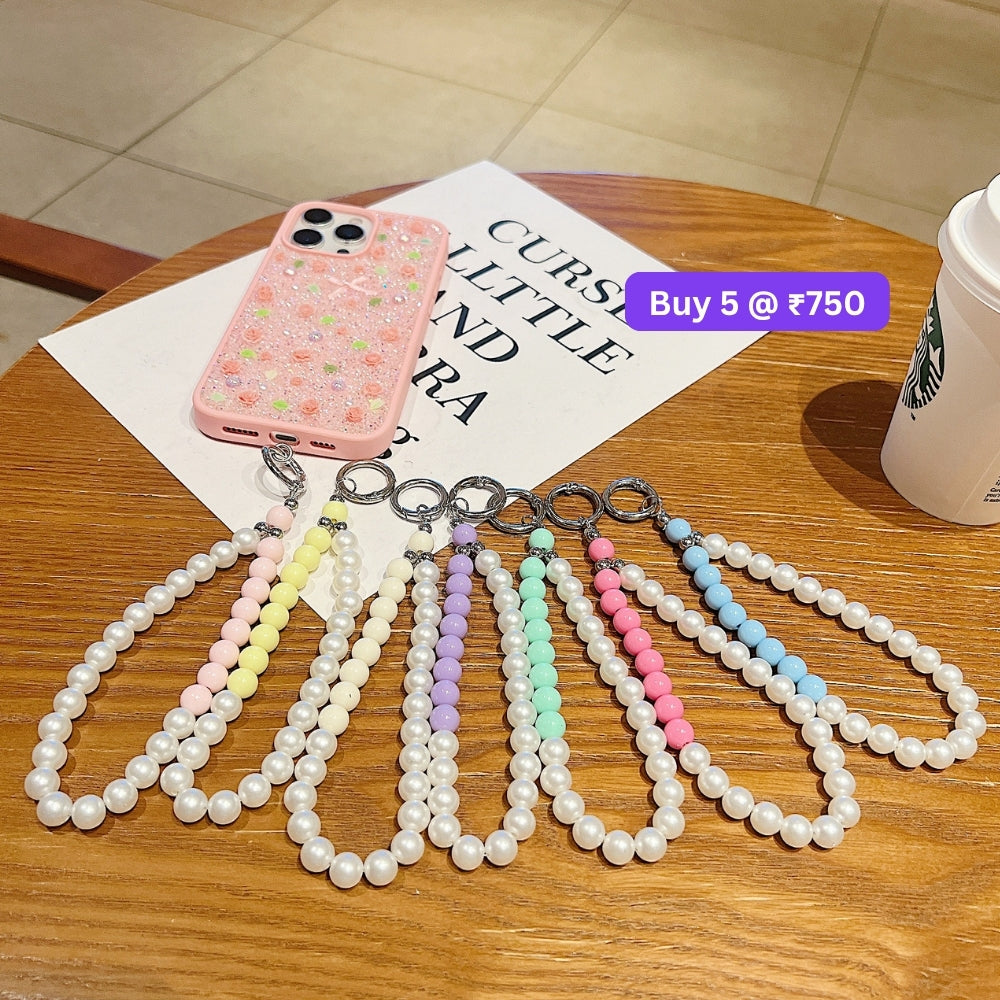 Colorful Acrylic Beads Chain Phone Charm | Handbag Charm | Bracelet