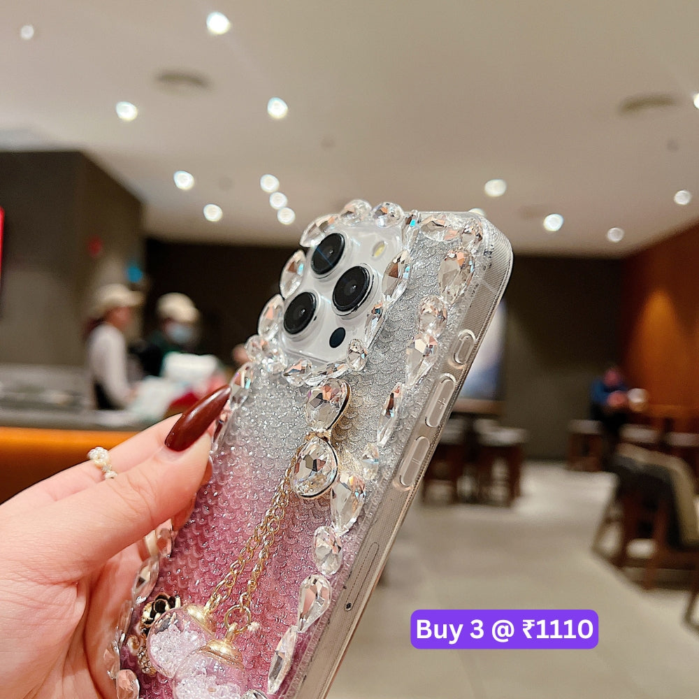 Crystal Diamond Handmade Transparent Phone Case - iPhone 15