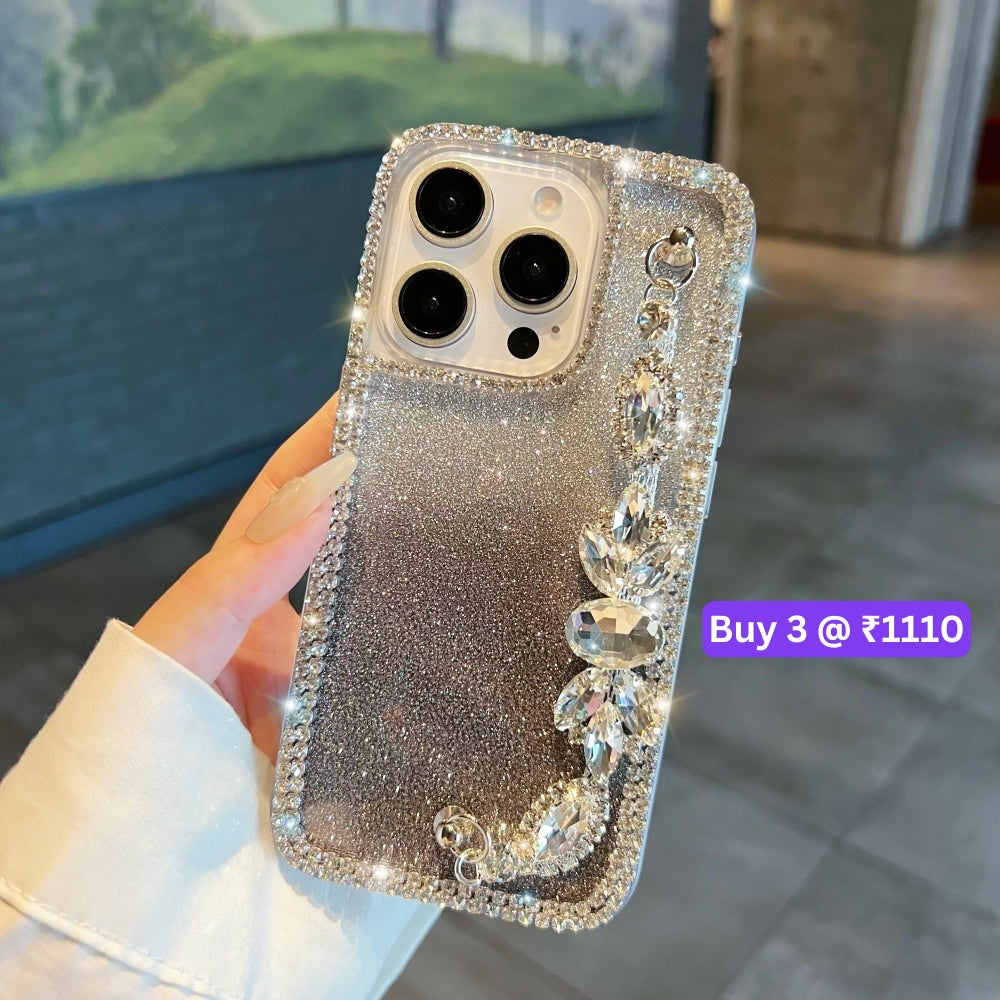 Diamond Bracelet Chain Glitter Plated TPU (Soft) Phone Case - Samsung S23FE