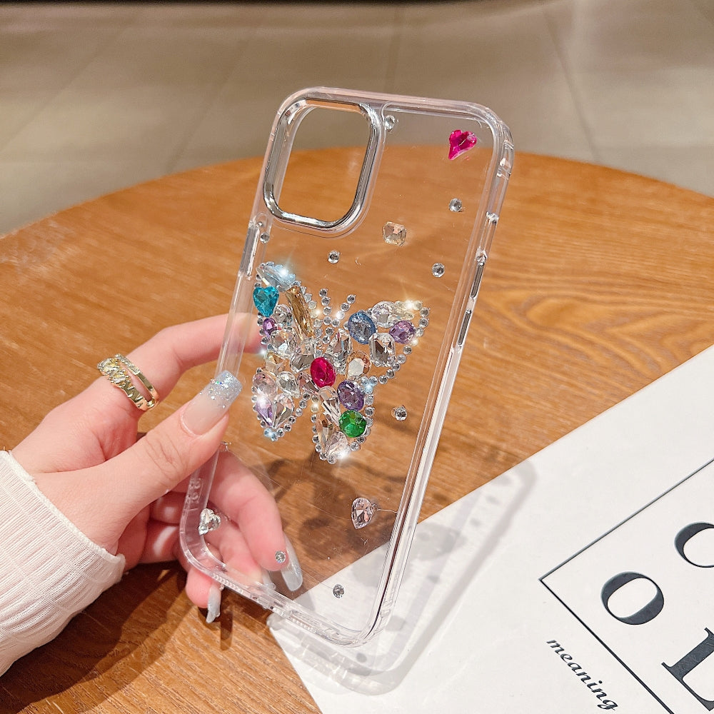 Diamond Stone Butterfly TPU (Soft) Phone Case - iPhone 16 Plus