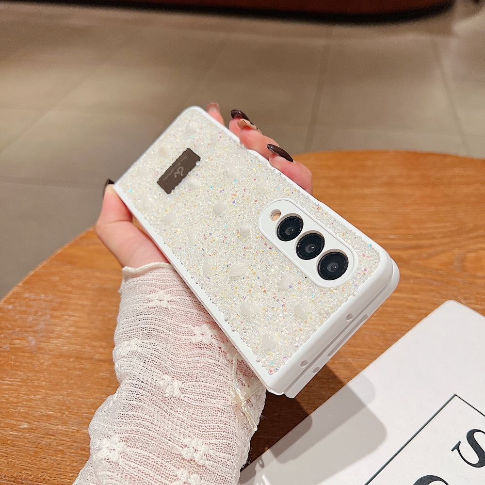 Diamond Studded Pattern Glittery Phone Case - Samsung Z Flip 5