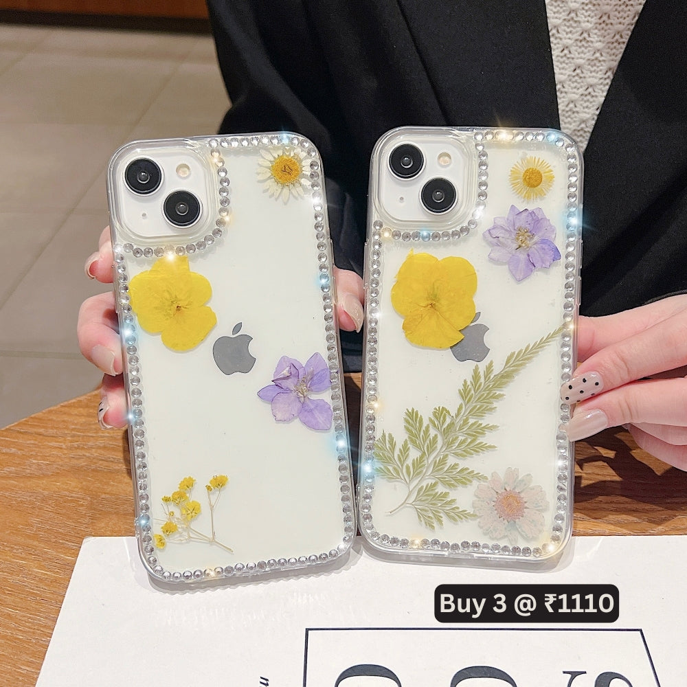 Dried Real Flowers Aesthetic Transparent Phone Case - iPhone 12 Pro Max