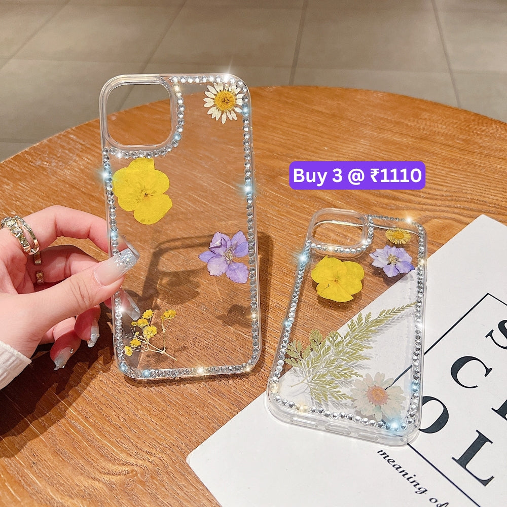 Dried Real Flowers Aesthetic Transparent Phone Case - iPhone 12 Pro Max