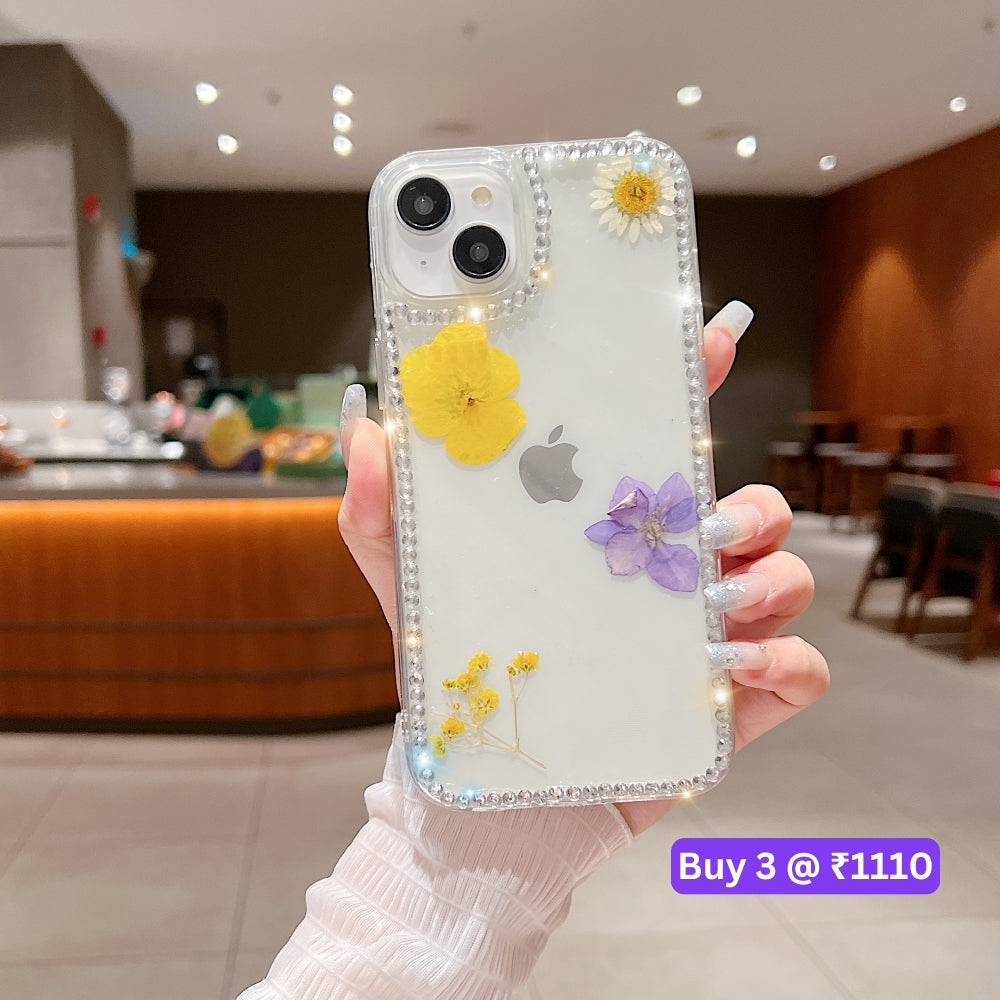 Dried Real Flowers Aesthetic Transparent Phone Case - iPhone 12 Pro Max