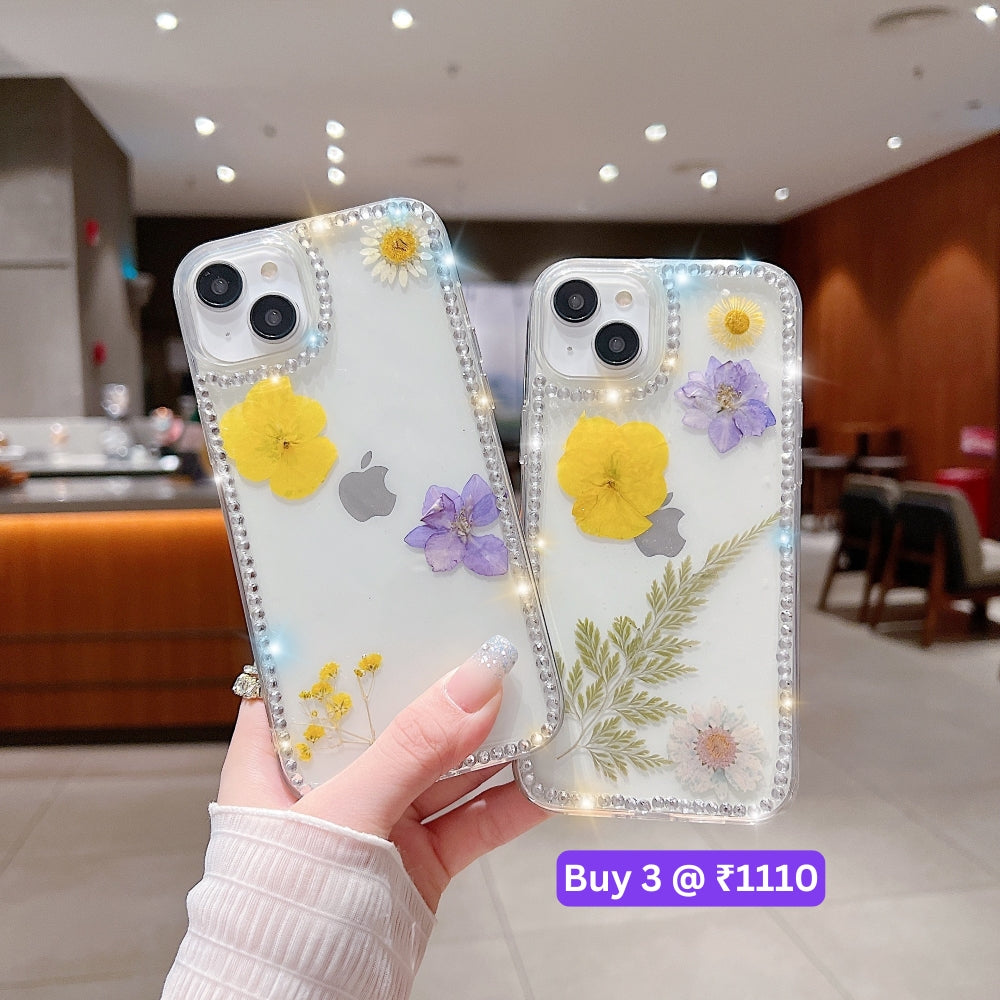 Dried Real Flowers Aesthetic Transparent Phone Case - iPhone 12 Pro Max