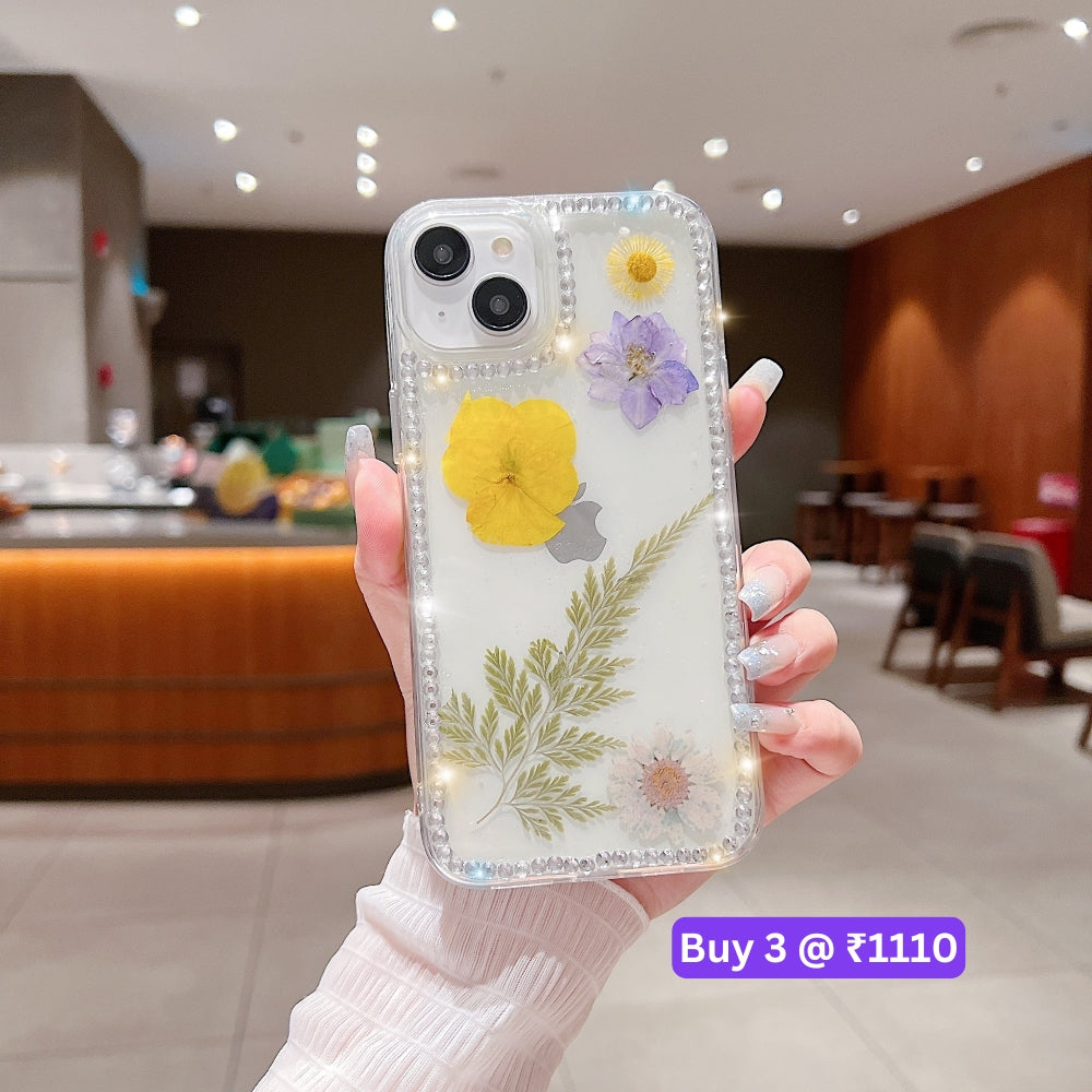 Dried Real Flowers Aesthetic Transparent Phone Case - iPhone 12 Pro Max
