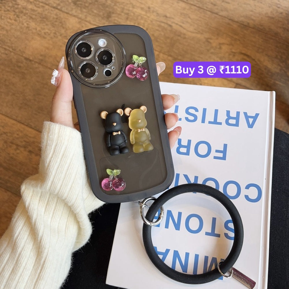 Fashion Bear Cartoon Ornament Bracelet Color Transparent Tpu Cover – Mi Note 11