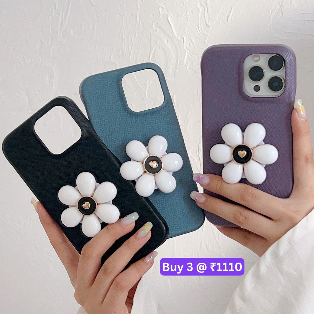 Flower Stand Shockproof PC (Hard) Cover - iPhone 13 Pro Max