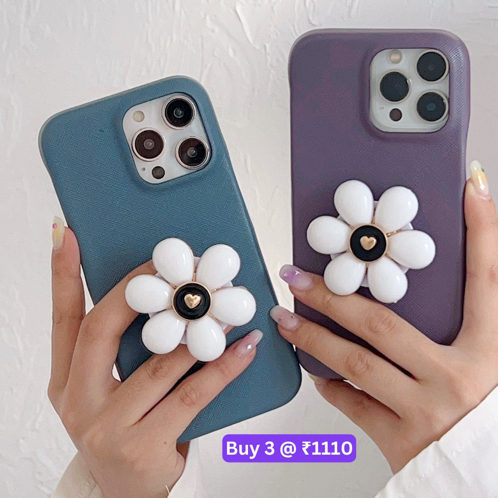 Flower Stand Shockproof PC (Hard) Cover - iPhone 13 Pro Max