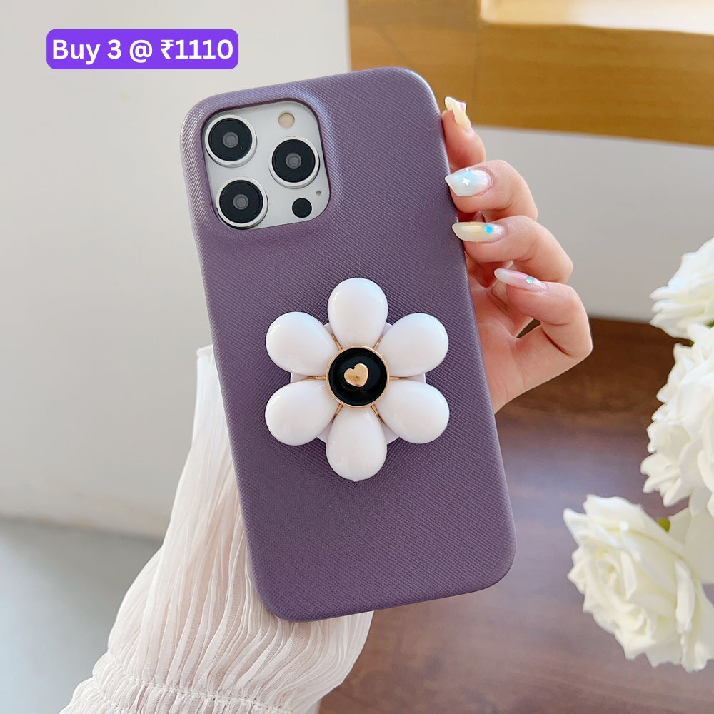 Flower Stand Shockproof PC (Hard) Cover - iPhone 13 Pro Max