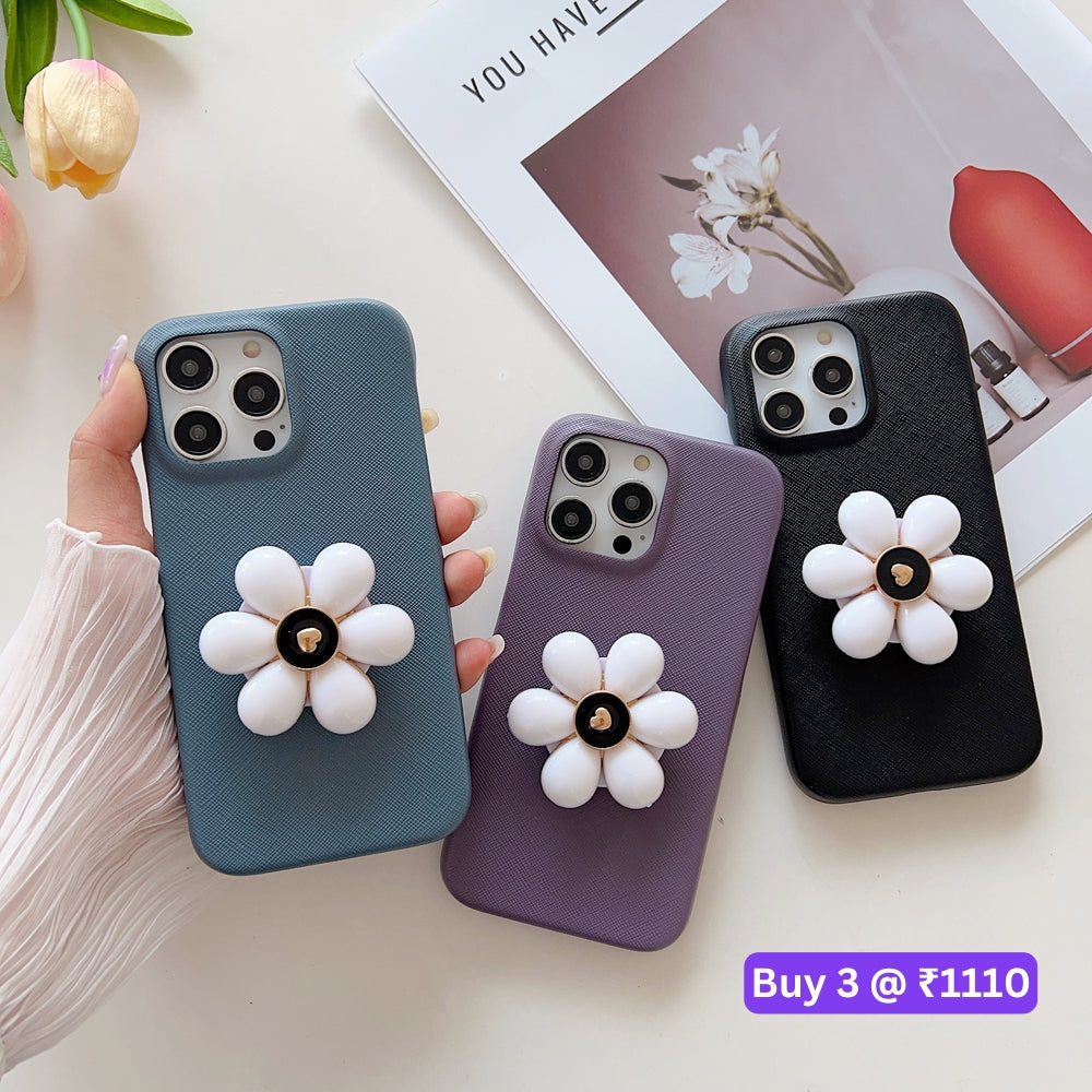 Flower Stand Shockproof PC (Hard) Cover - iPhone 13 Pro Max