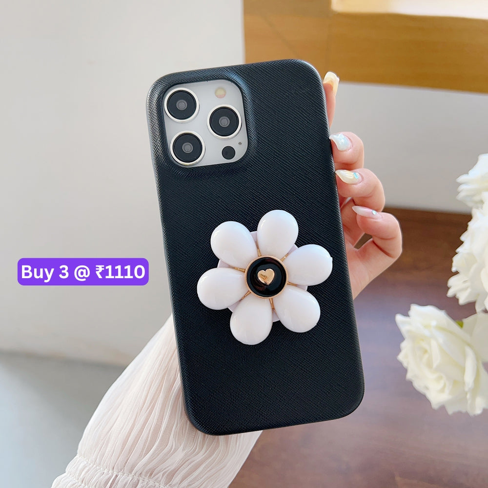 Flower Stand Shockproof PC (Hard) Cover - iPhone 13 Pro Max