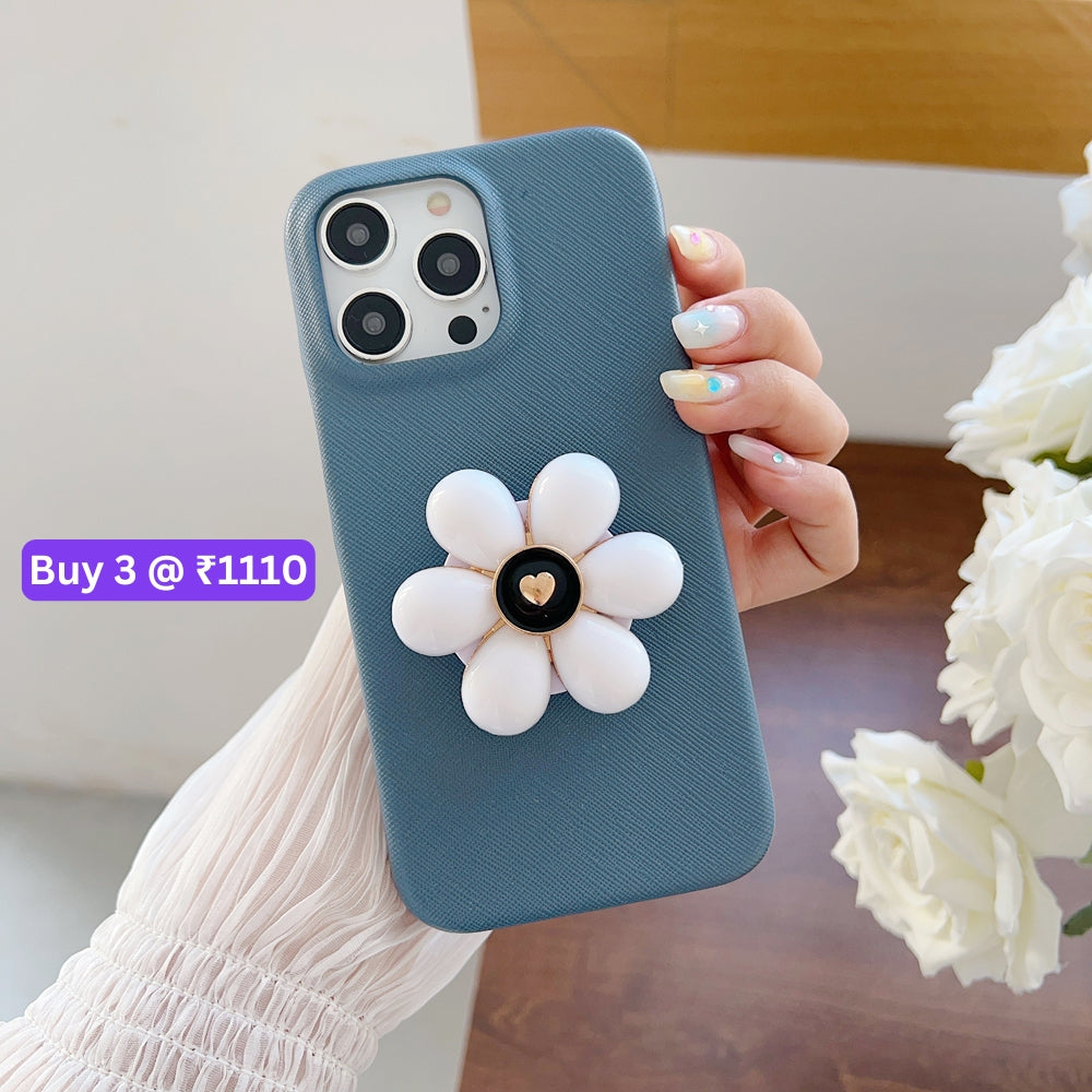 Flower Stand Shockproof PC (Hard) Cover - iPhone 13 Pro Max