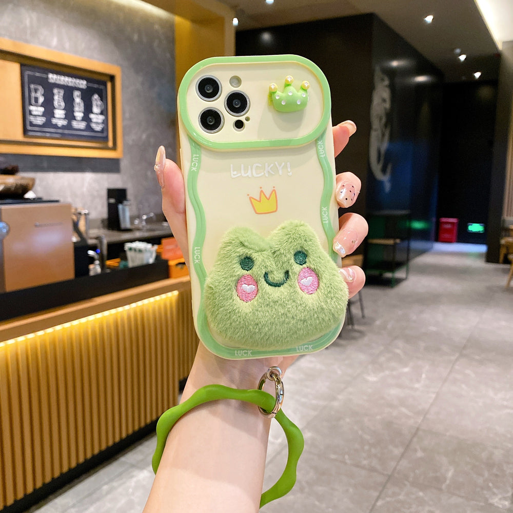 Fur Cartoon Wave Style Color Printing TPU (Soft) Camera Protection Phone Case - iPhone 14 Plus