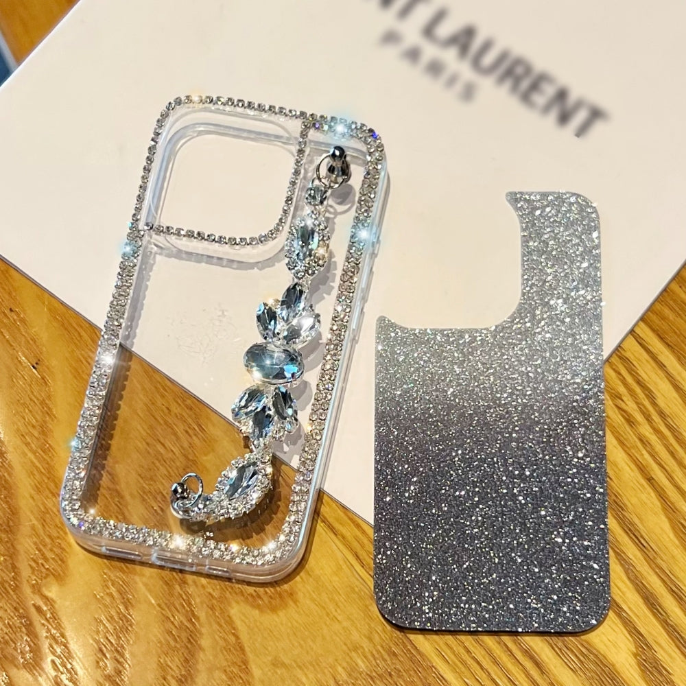 Diamond Bracelet Chain Glitter Plated TPU (Soft) Phone Case - iPhone 14 Pro