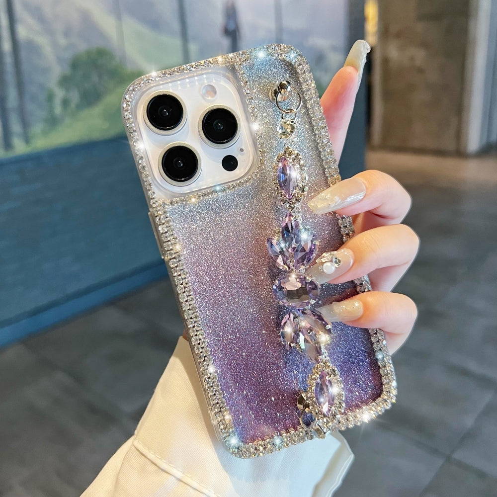 Diamond Bracelet Chain Glitter Plated TPU (Soft) Phone Case - Vivo V27