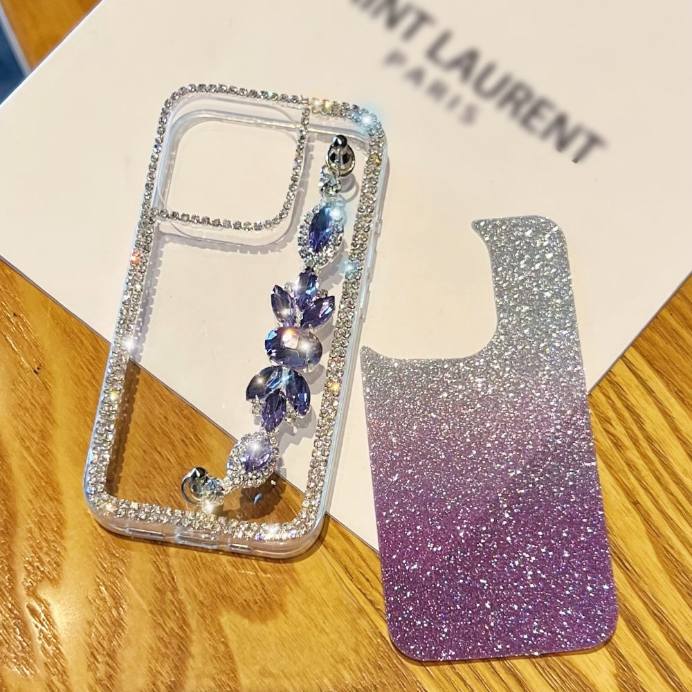 Diamond Bracelet Chain Glitter Plated TPU (Soft) Phone Case - Samsung S24 Ultra