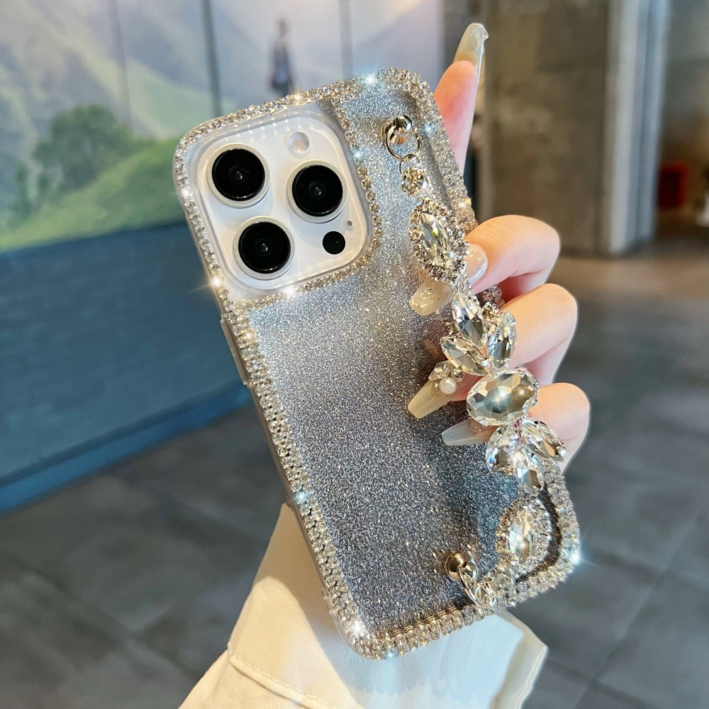 Diamond Bracelet Chain Glitter Plated TPU (Soft) Phone Case - Vivo V27