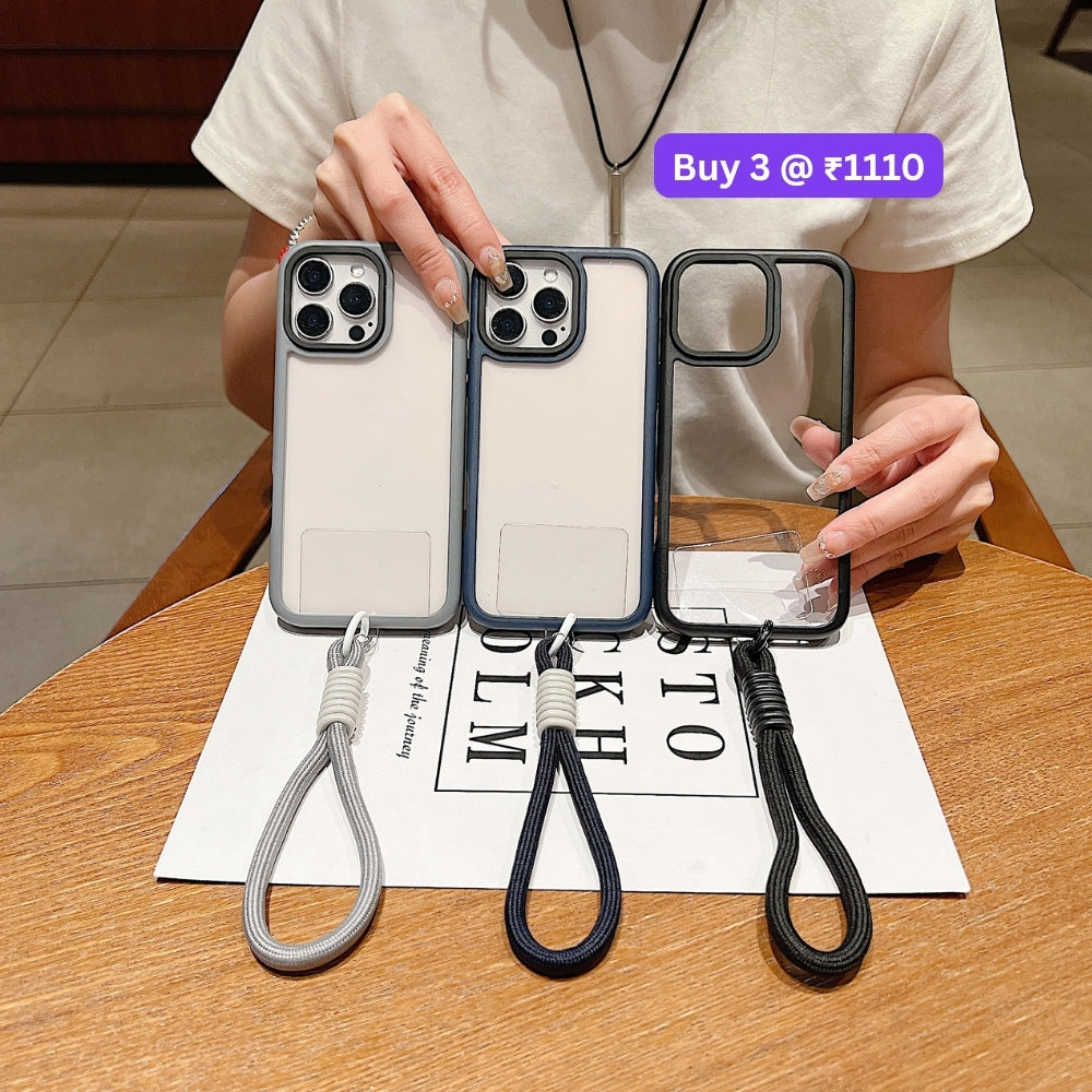 Hanging Rope Anti-Drop Transparent Phone Case | Mobile Cover - iPhone 14 Pro Max