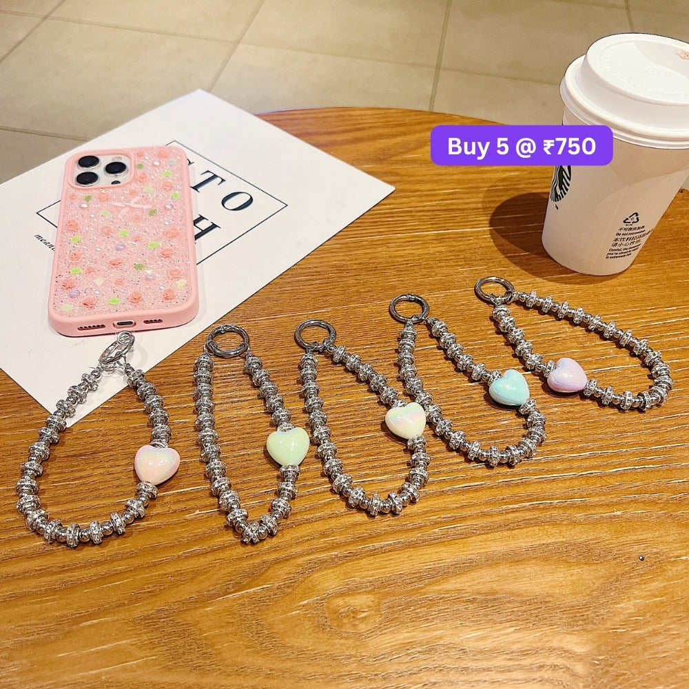 Heart Stone Rhinestone Sparkling Diamond Phone Charm | Handbag Charm | Bracelet