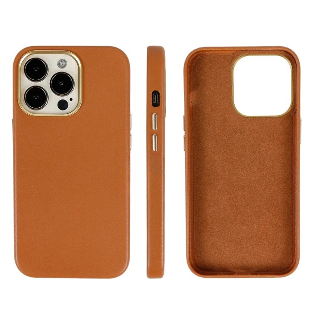 Leather Chrome PC Ring Cover - iPhone 12 Pro