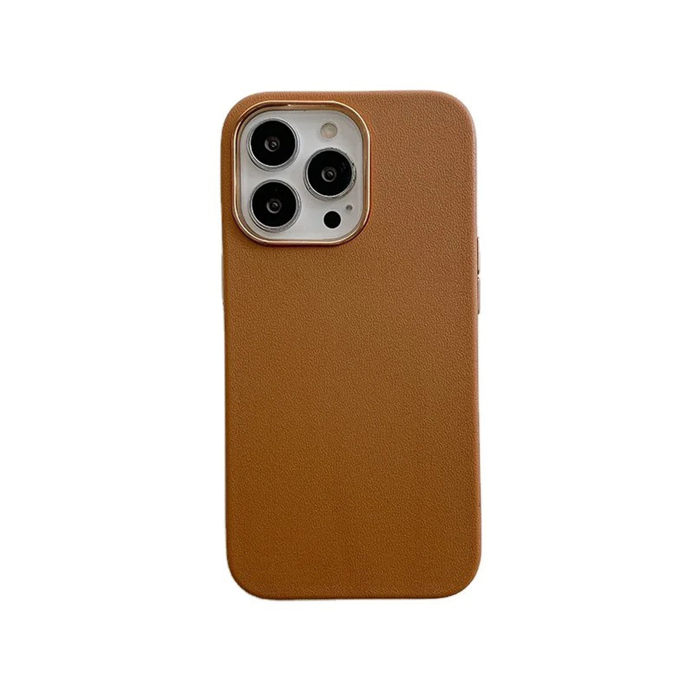 Leather Chrome PC Ring Cover - iPhone XR