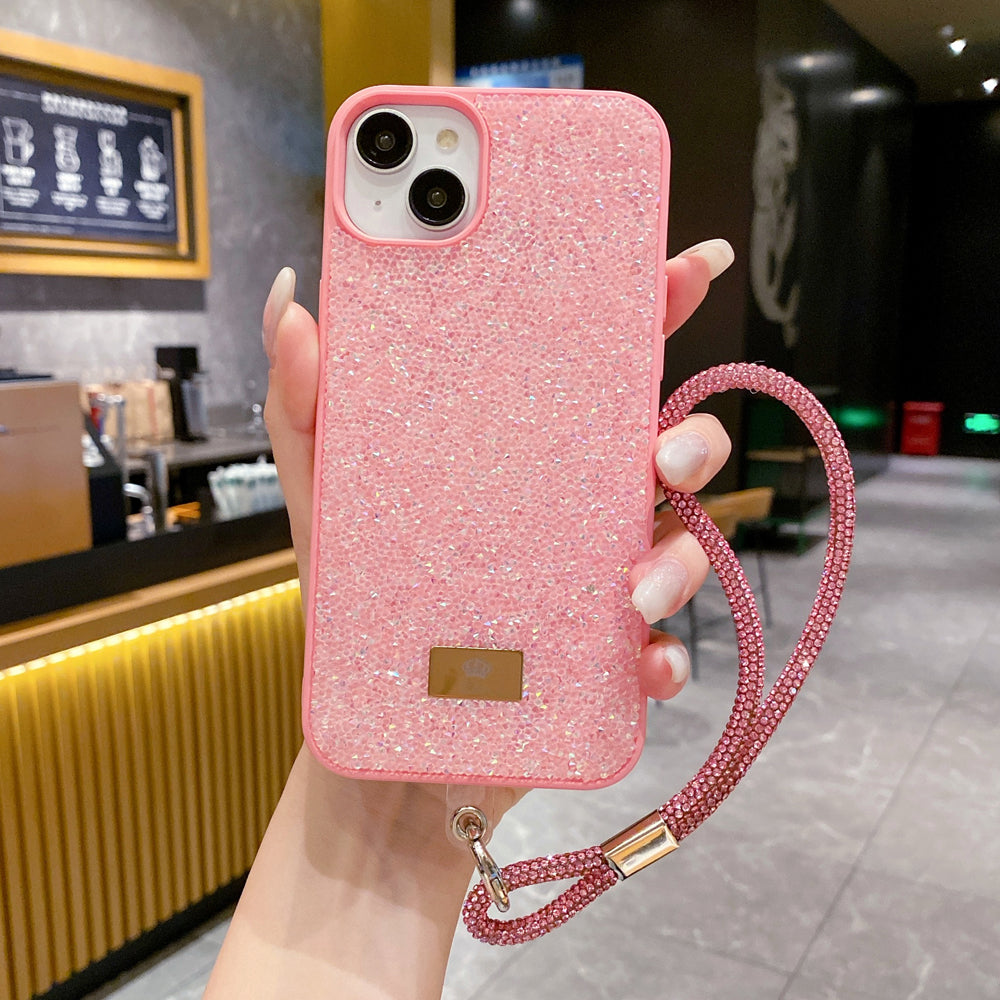 Luxury Fashion Colored Diamond Phone Case With Bracelet - iPhone 15 Pro Max