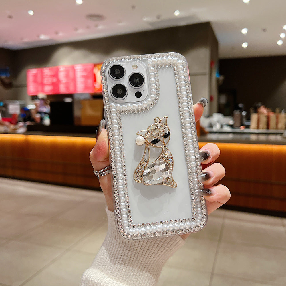 Fashion Luxury Sparkle Diamond Kitty Handmade Bling Phone Case - iPhone 15 Pro