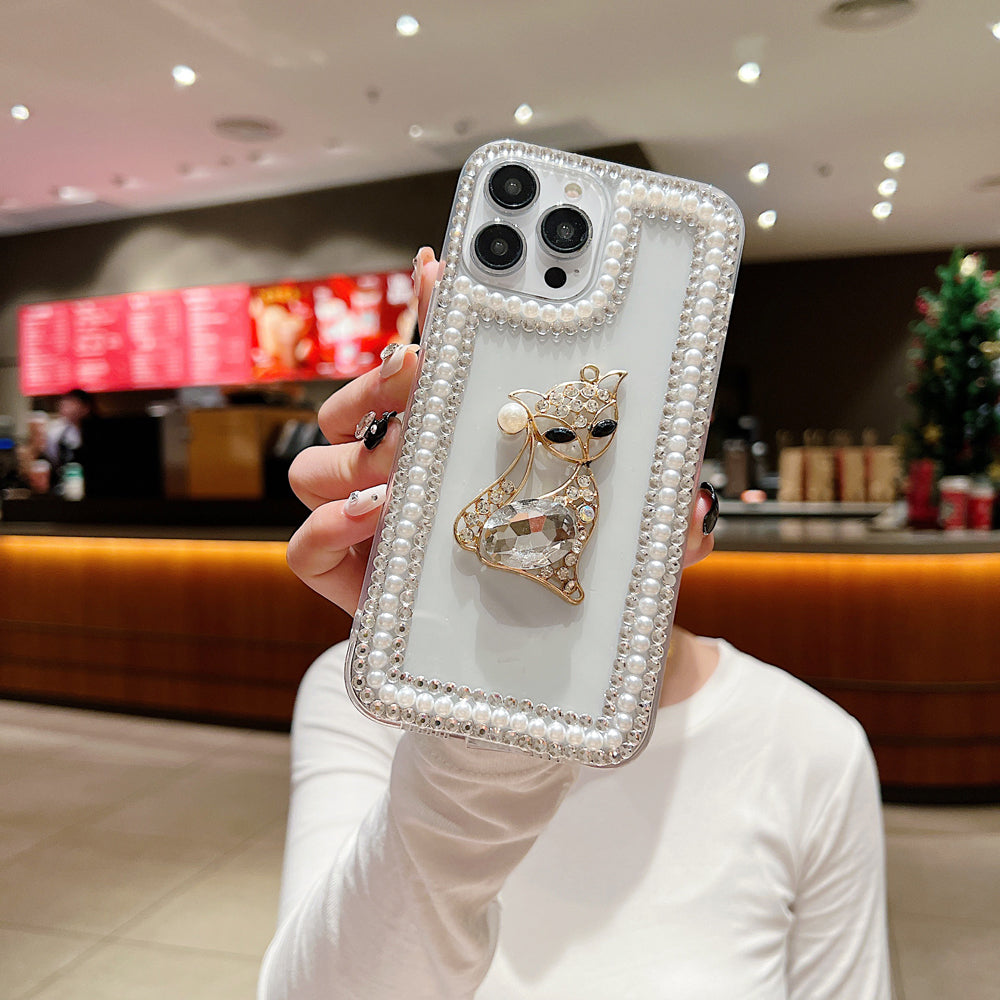 Fashion Luxury Sparkle Diamond Kitty Handmade Bling Phone Case - iPhone 15 Pro