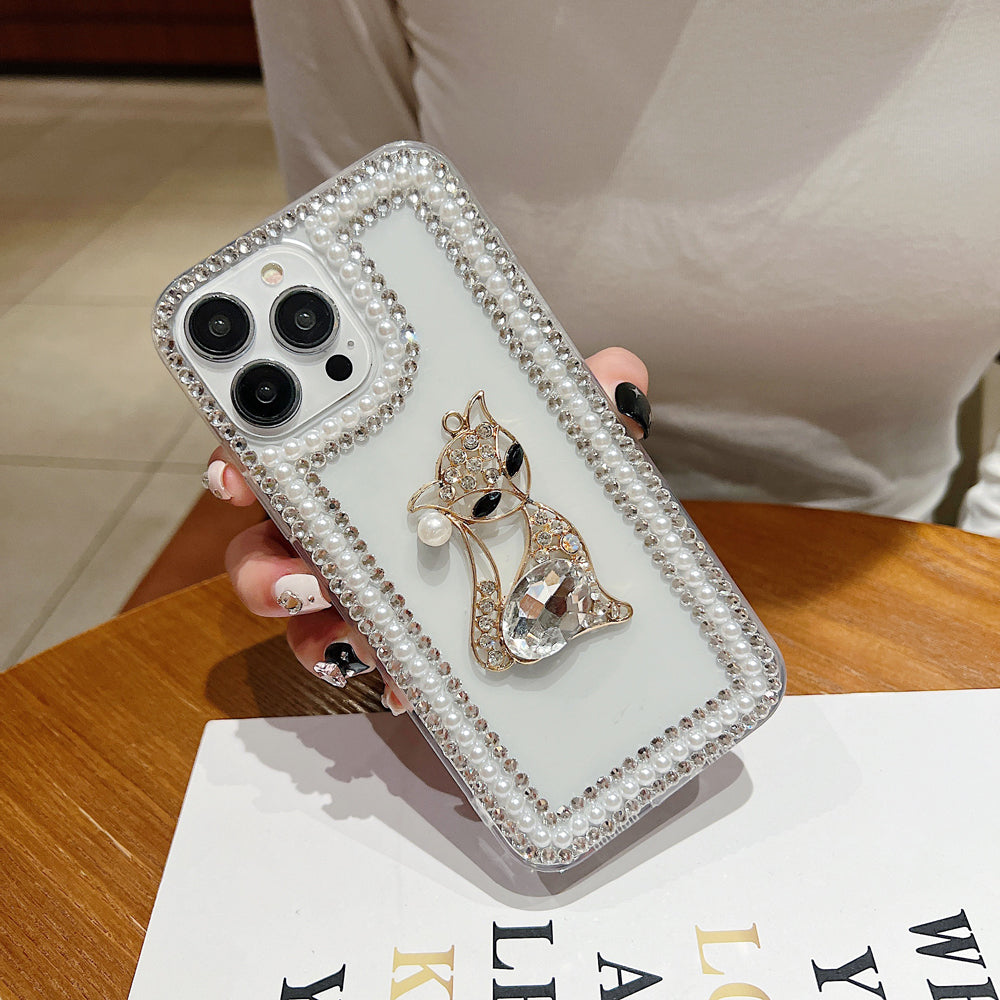 Fashion Luxury Sparkle Diamond Kitty Handmade Bling Phone Case - iPhone 15 Pro