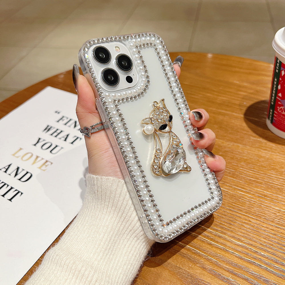 Fashion Luxury Sparkle Diamond Kitty Handmade Bling Phone Case - iPhone 15 Pro