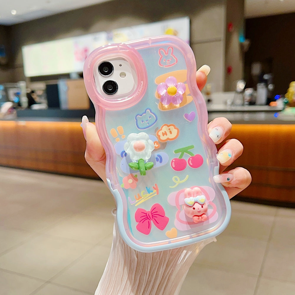 3D Fancy Bear Toy PC (Hard) | TPU (Soft) Printed Cover with Stand - iPhone 14 Pro Max